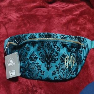 Disney Teal and Black Haunted Mansion Waist Bag